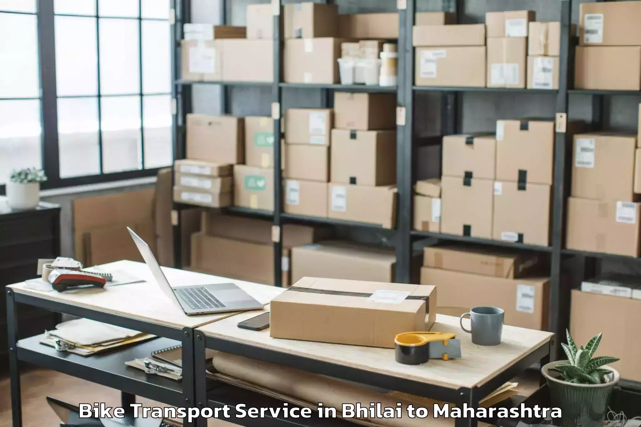 Book Bhilai to Airoli Bike Transport Online